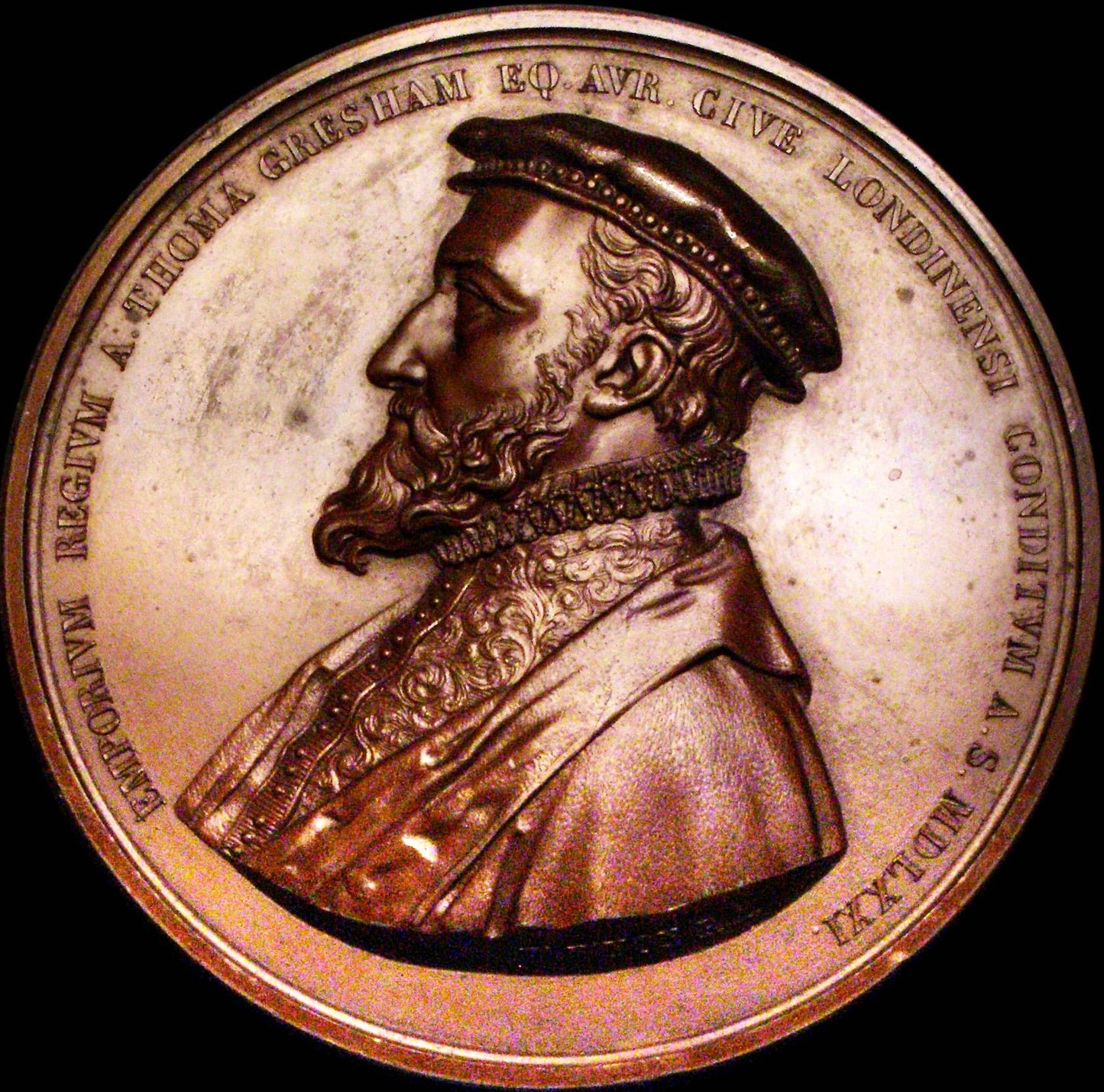 1844 Opening of the Royal Exchange 74mm copper medal BHM 2185 Eimer 1390