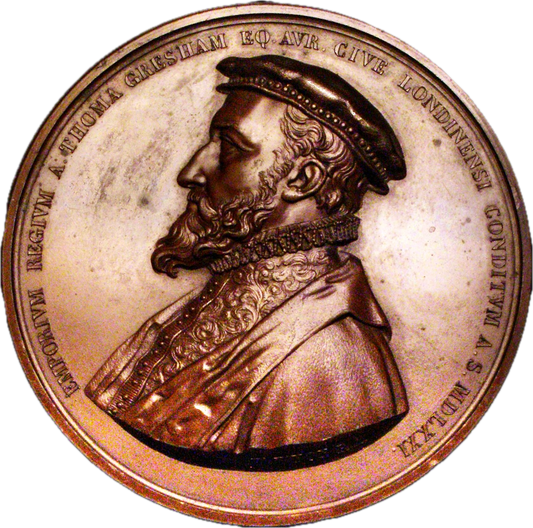 1844 Opening of the Royal Exchange 74mm copper medal BHM 2185 Eimer 1390