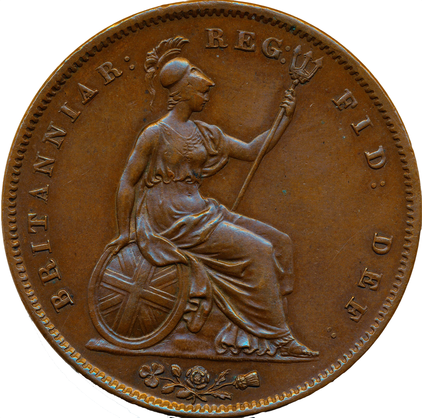 1845 Penny S3948 BMC 1489 Scarce AUNC