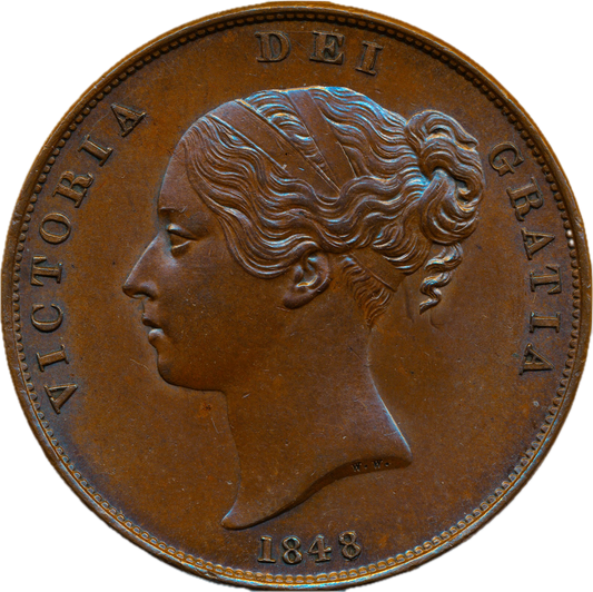 1848/7 Penny S3948 BMC 1495 Scarce AUNC