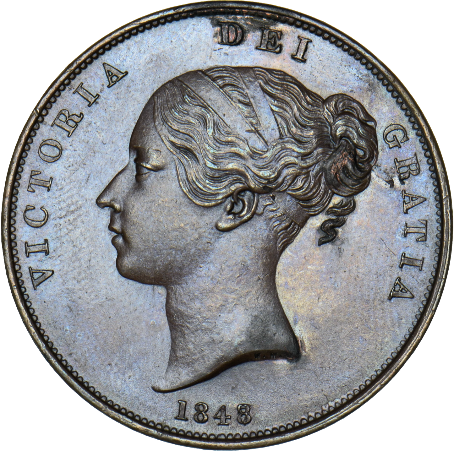 1848/7 Penny S3948 BMC 1495 Scarce UNC