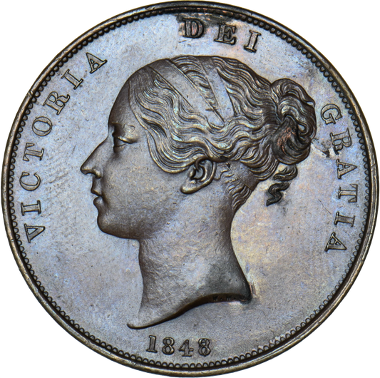 1848/7 Penny S3948 BMC 1495 Scarce UNC