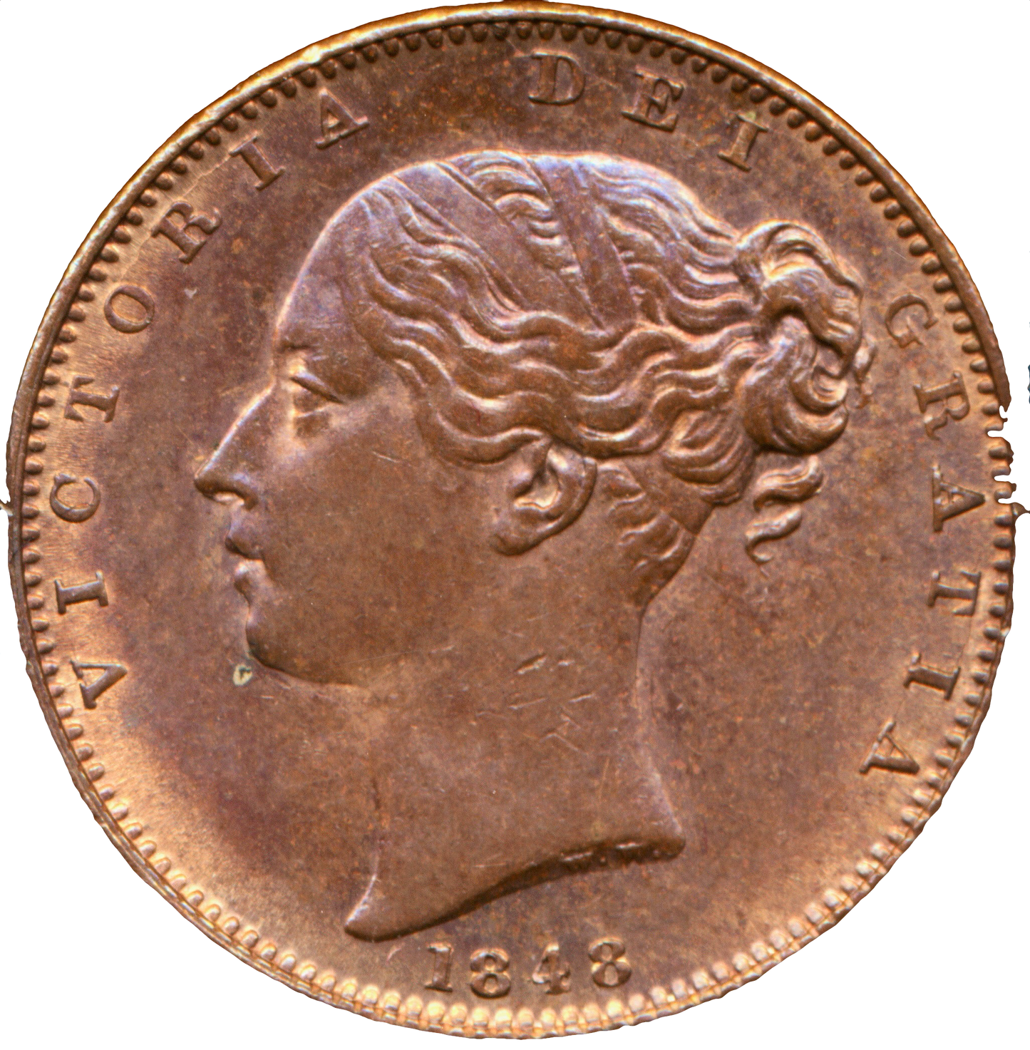 1848 Farthing S3950 BMC 1569 Scarce GEF