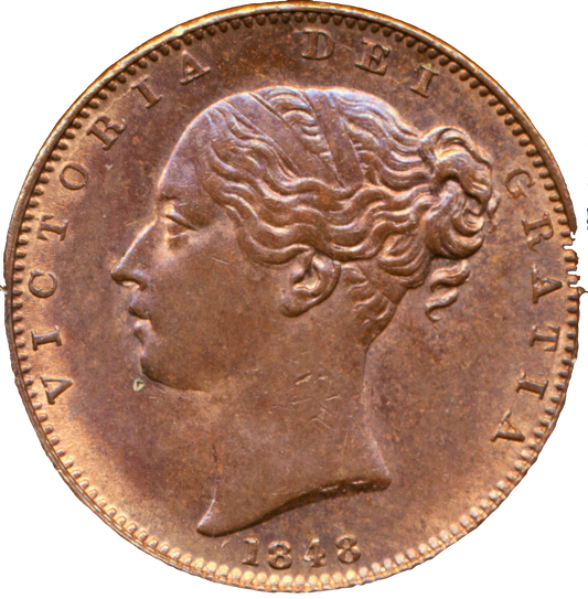 1848 Farthing S3950 BMC 1569 Scarce GEF