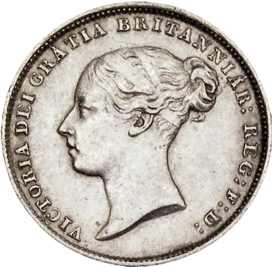 1850 Sixpence S3908 ESC 3185 Rare GVF