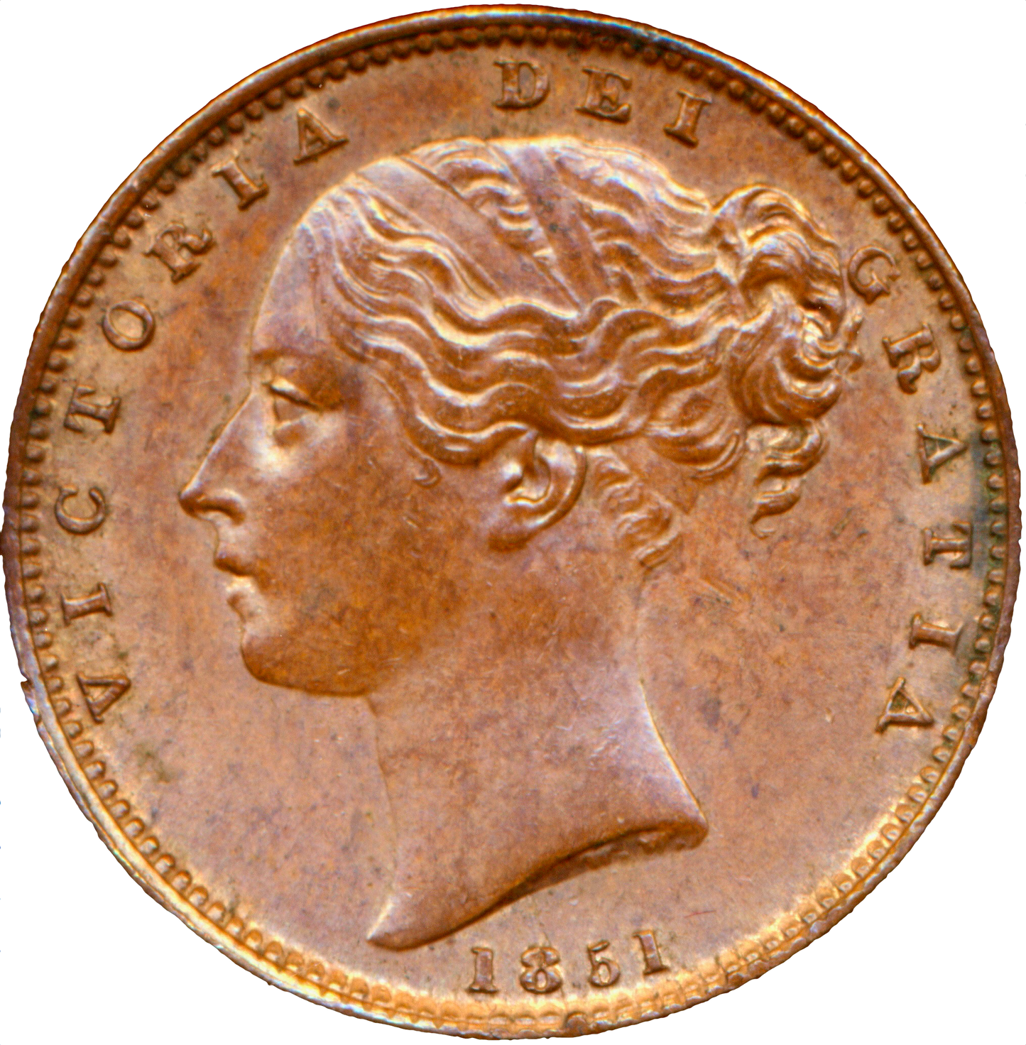 1851 Farthing S3950 BMC 1572 Scarce AUNC