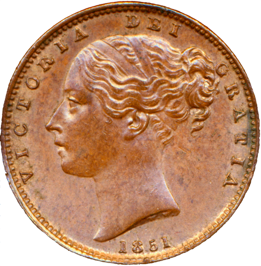 1851 Farthing S3950 BMC 1572 Scarce AUNC