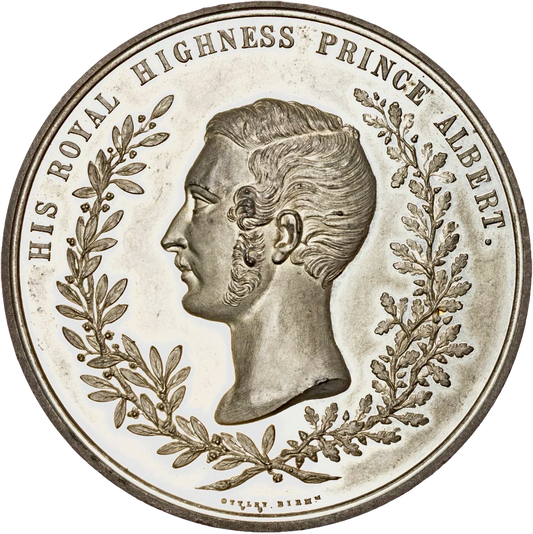 1851 Great Exhibition 74mm white metal medal by T Ottley Very Rare RR BHM 2446 E1461