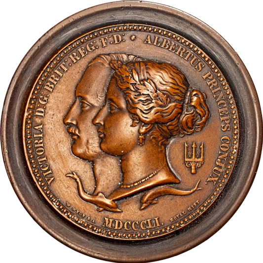 1851 Great Exhibition Bois Durci box cast of Juror''s medal by W Wyon BHM 2464 E1457
