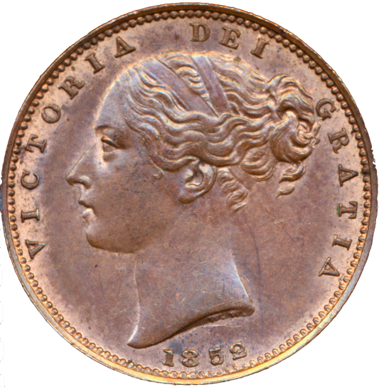 1852 Farthing S3950 BMC 1574 Scarce AUNC