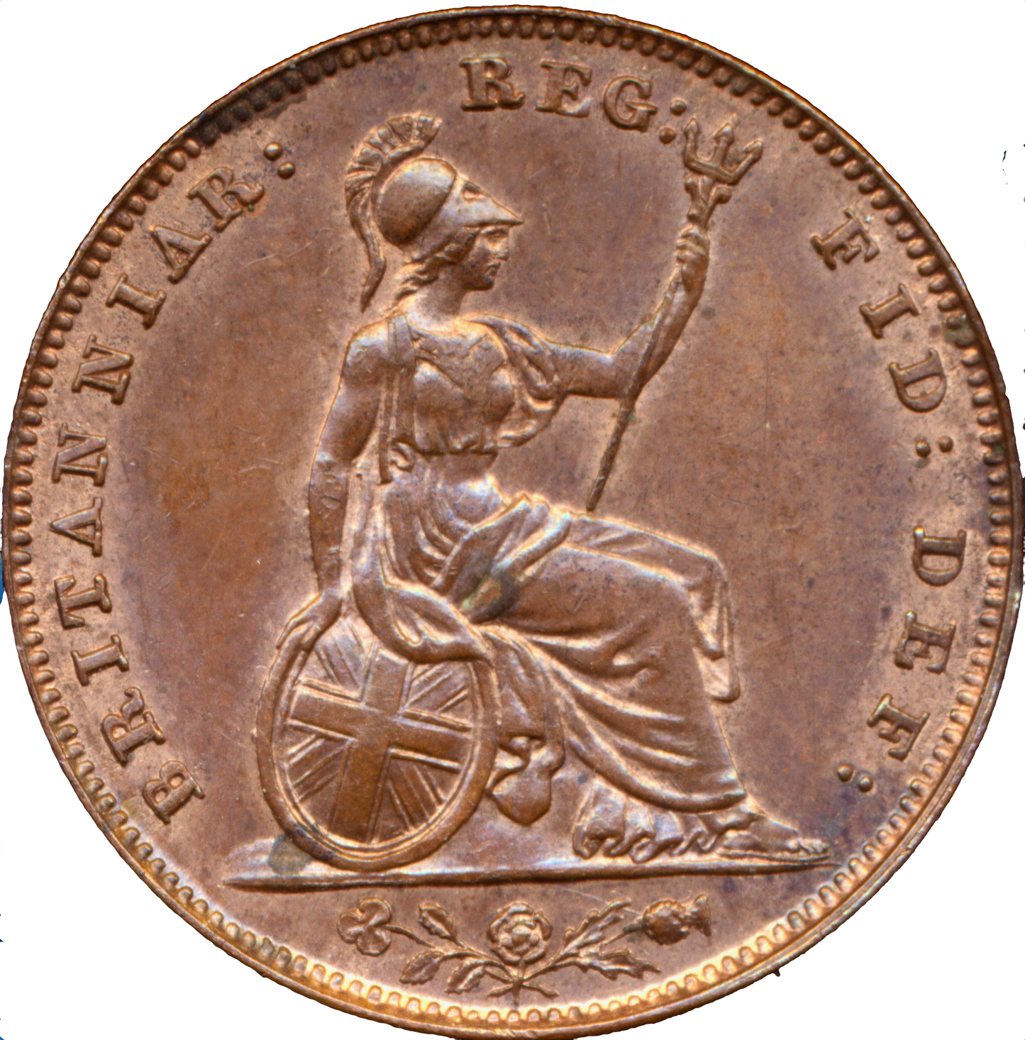 1852 Farthing S3950 BMC 1574 Scarce AUNC