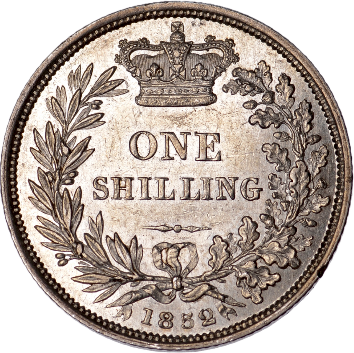1852 Shilling S3904 ESC 3001 Scarce GEF