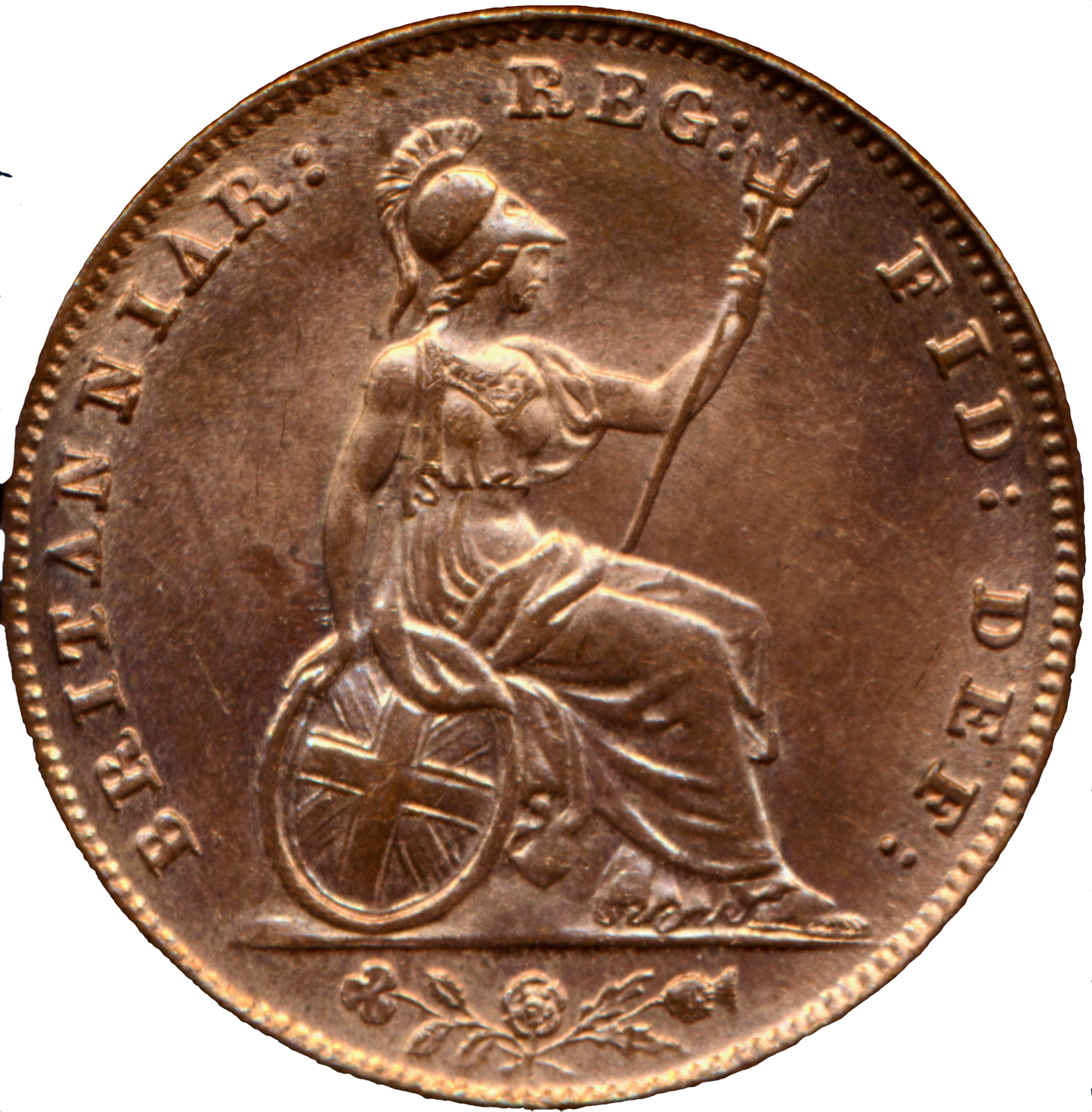 1853 Farthing S3950 BMC 1575 UNC