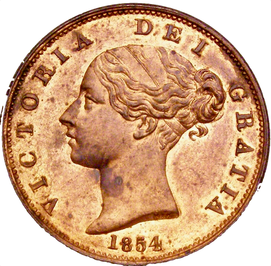 1854 Halfpenny S3949 BMC 1542 UNC