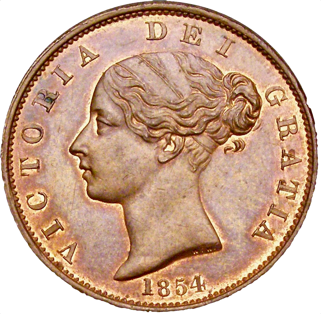 1854 Halfpenny S3949 BMC 1542 UNC