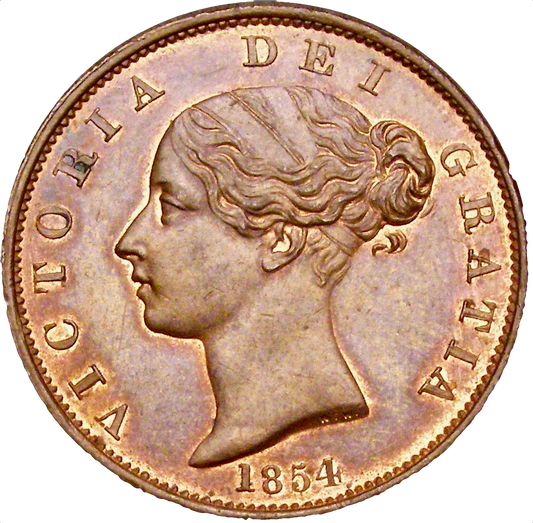 1854 Halfpenny S3949 BMC 1542 UNC