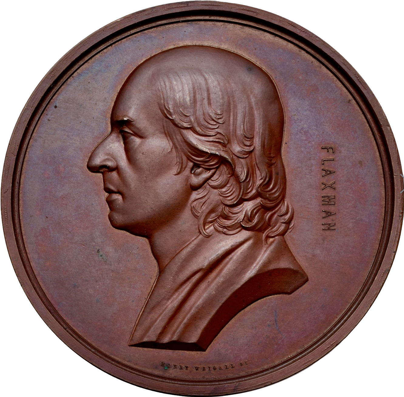 1854 John Flaxman Art Union of London 56mm copper medal BHM 2530 E1479