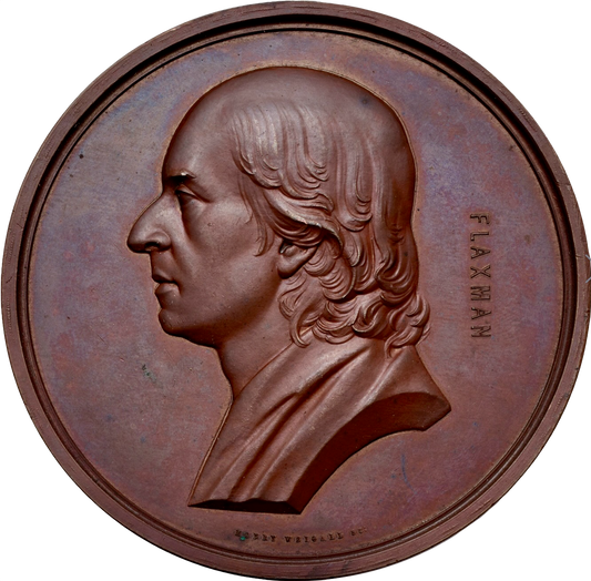 1854 John Flaxman Art Union of London 56mm copper medal BHM 2530 E1479