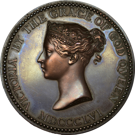 1856 Queen's Medal for Science and Art 55mm copper medal BHM 2572  E1511
