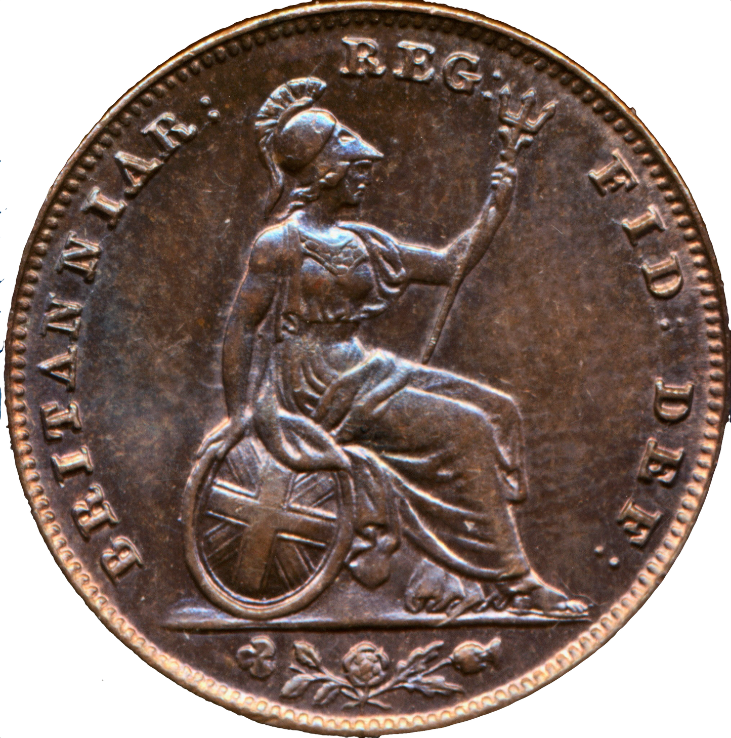 1859 Farthing S3950 BMC 1587 Scarce GEF