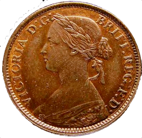 1860 Farthing S3958 F 499 UNC CGS80