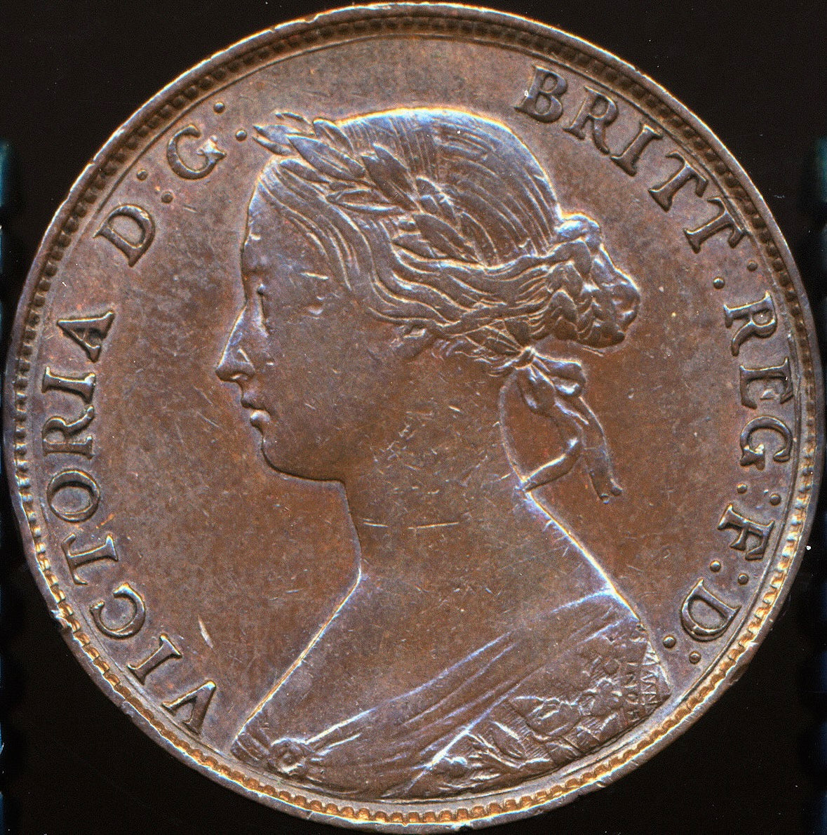 1861 Halfpenny F274 VF