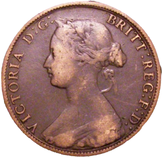 1862 Halfpenny F290A Obv 7 Rev G Die A Excessively Rare (R17) F