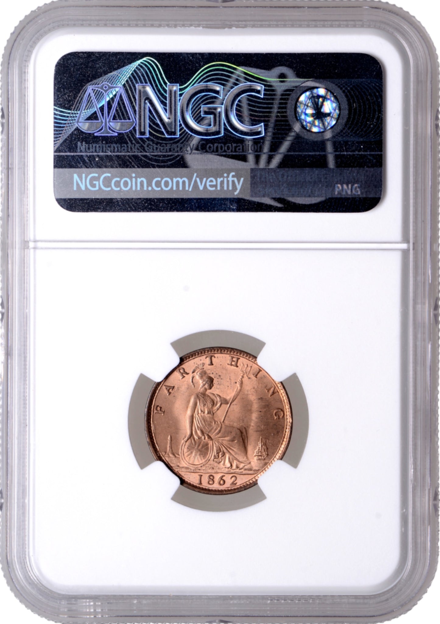 1862 Farthing S3958 F 507 UNC MS65RB