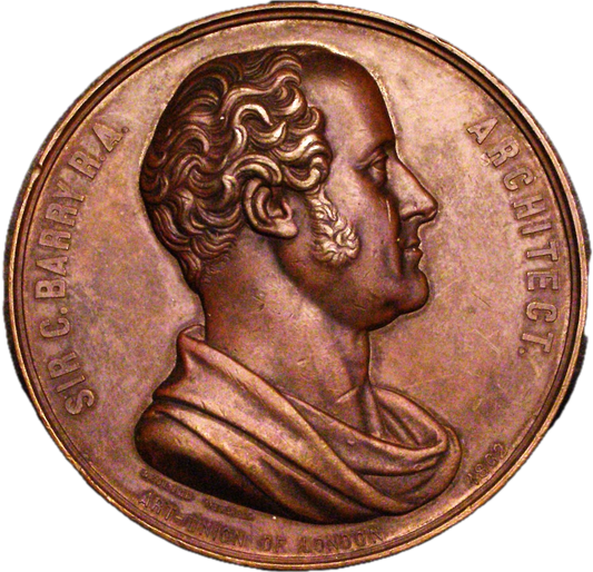 1862 Sir Charles Barry Art Union of London 59.5mm bronze medal BHM 2712 E1558