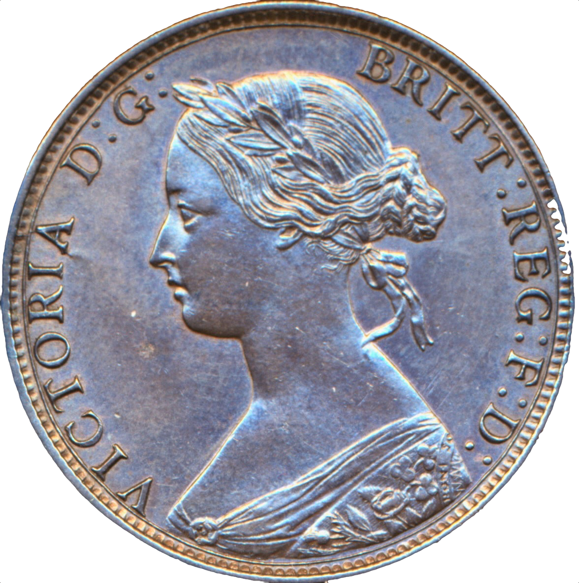 1864 Halfpenny F295 GEF
