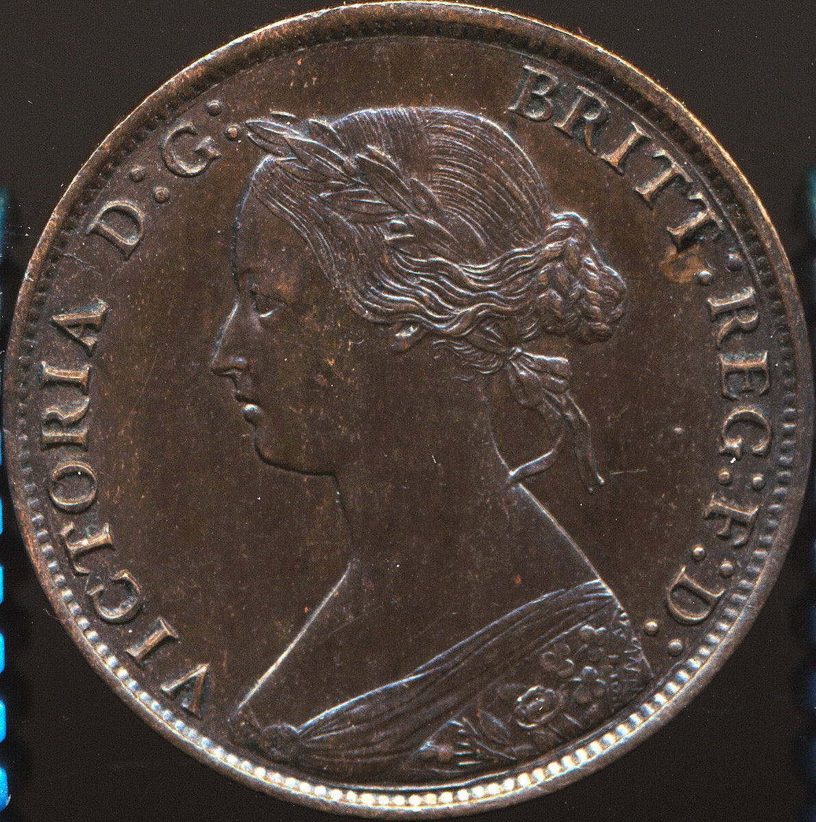 1864 Halfpenny F295 EF