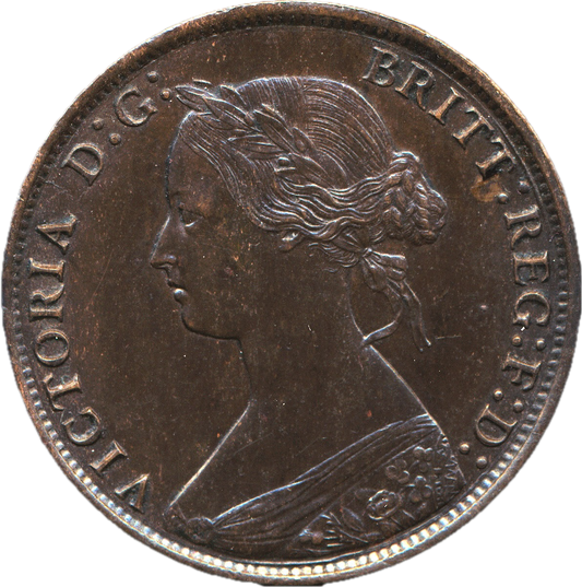 1864 Halfpenny F295 EF