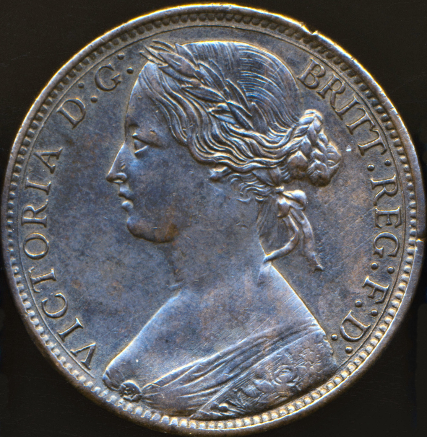 1864 Penny F48 Crosslet 4 Rare (R10) EF