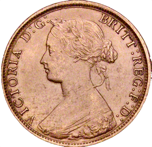 1865/3 Halfpenny F297 Very rare NEF