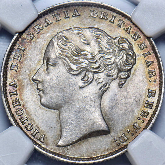 1865 Shilling S3905 ESC 3025 UNC MS62