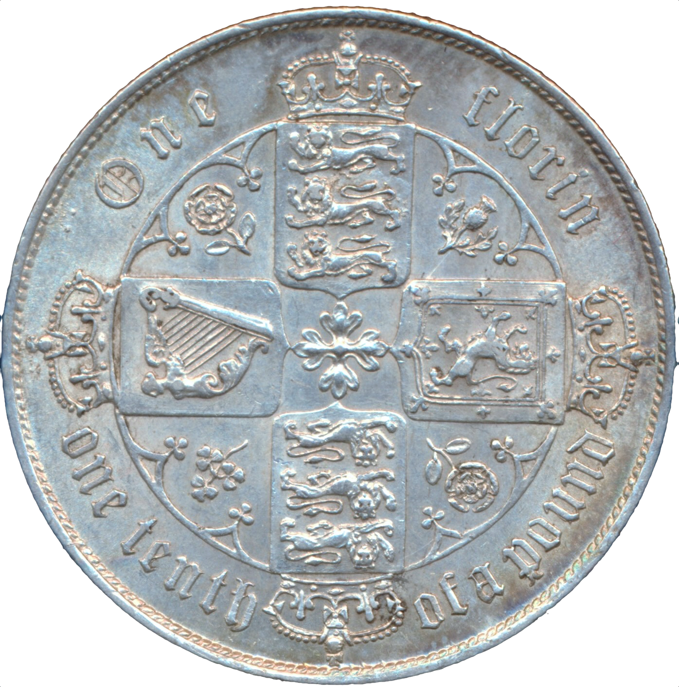 1871 Florin S3892 ESC 2874 Scarce EF