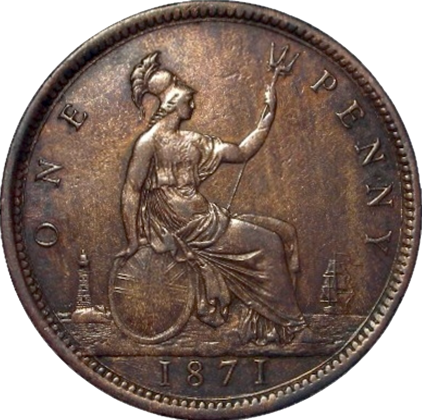 1871 Penny F61 GVF