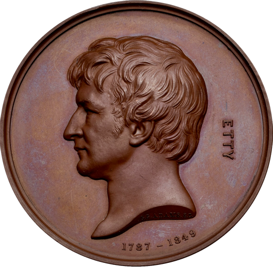 1872 William Etty Art Union of London 57mm copper medal BHM 2938 E1621