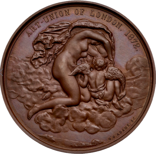 1872 William Etty Art Union of London 57mm copper medal BHM 2938 E1621