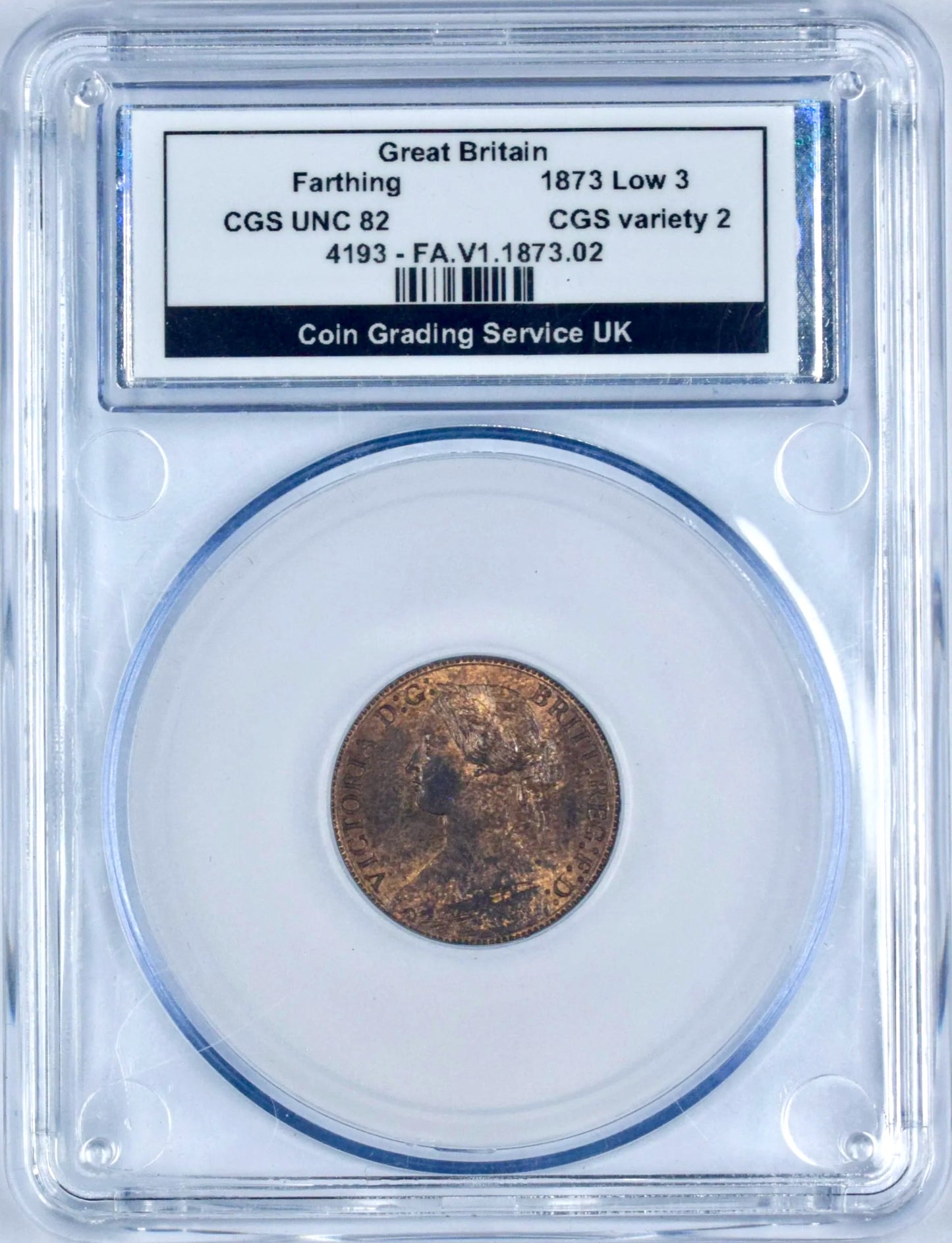 1873 Farthing S3958 F 524 Low 3 CGS82 UNC