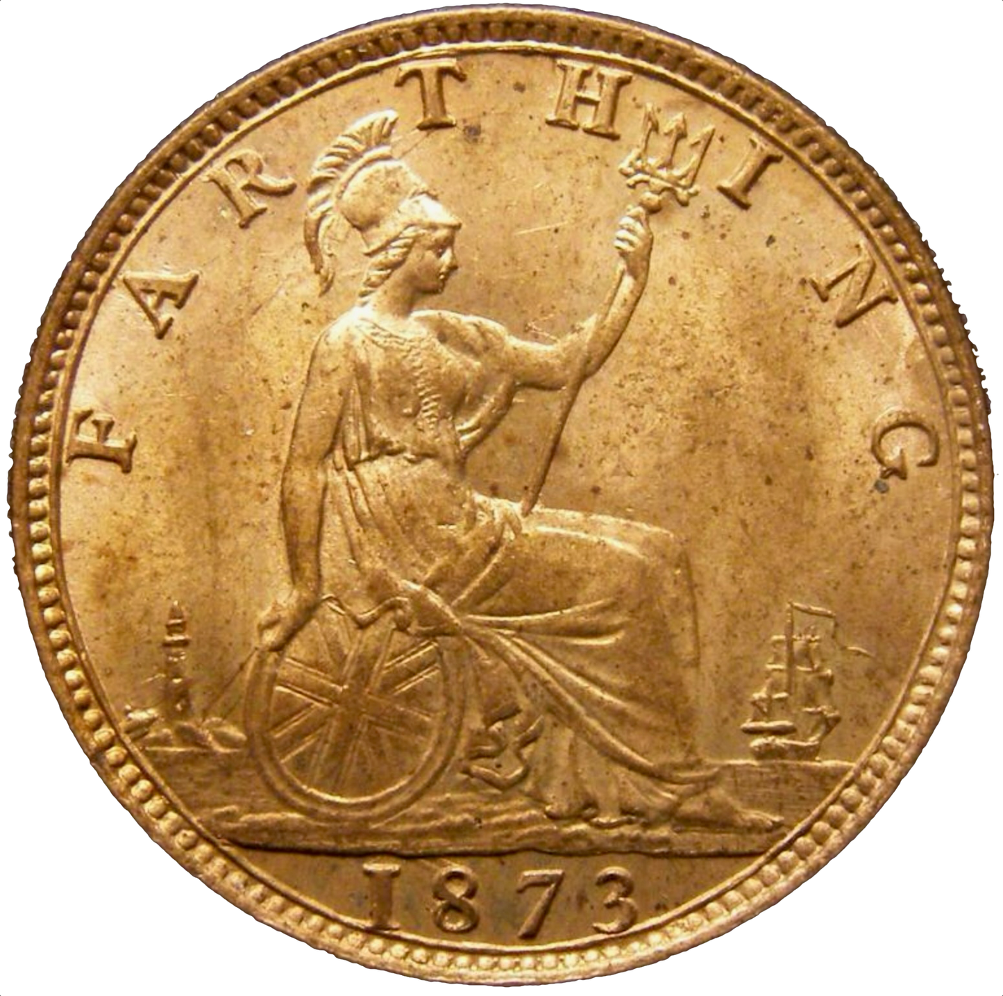 1873 Farthing S3958 F 524 Low 3 LCGS85 UNC