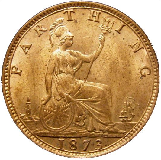 1873 Farthing S3958 F 524 Low 3 LCGS85 UNC