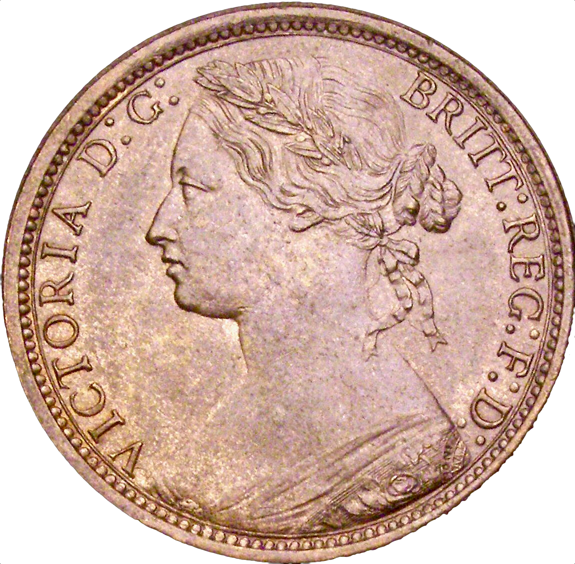 1874H Penny F66 Obv 6 Rev G AUNC