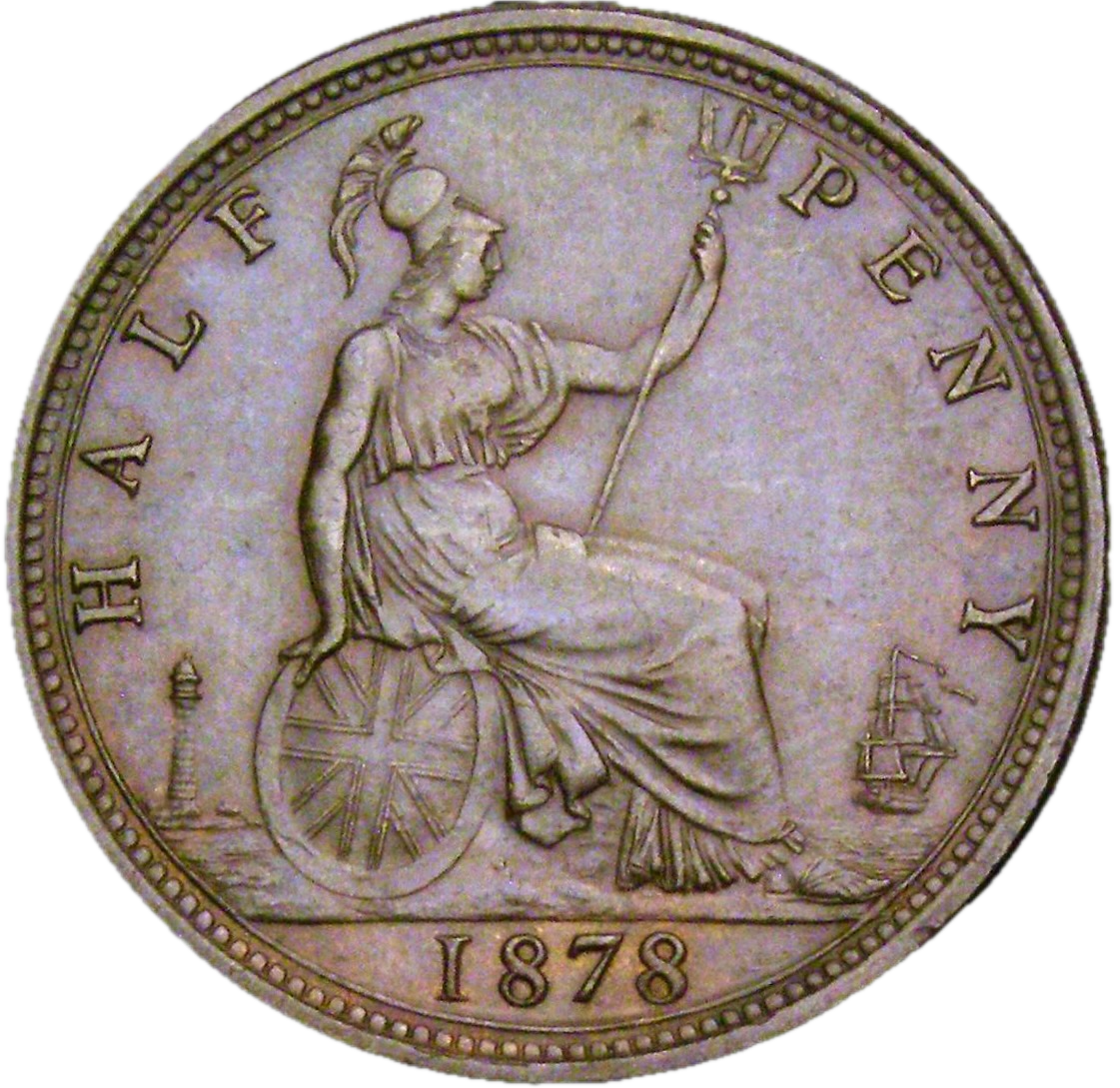 1878 Halfpenny F 337 Narrow date Rare GVF