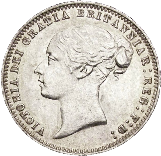 1879 Sixpence Second young head No die number S3911 ESC 3244 Rare EF