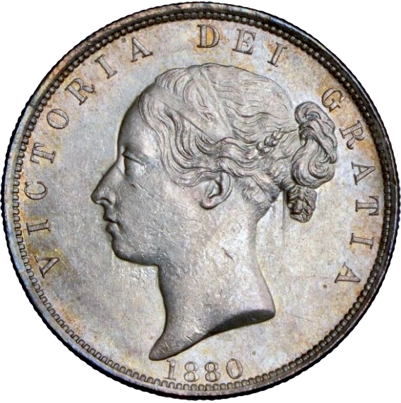 1880 Halfcrown S3889 ESC 2756 Scarce UNC MS 63