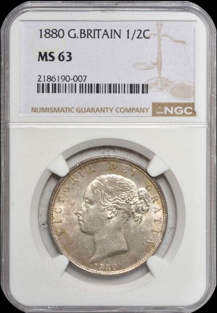 1880 Halfcrown S3889 ESC 2756 Scarce UNC MS 63