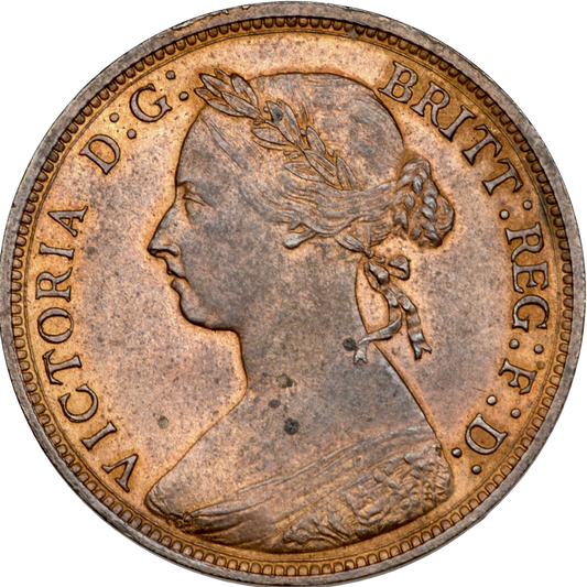1882H Halfpenny F 347 AUNC