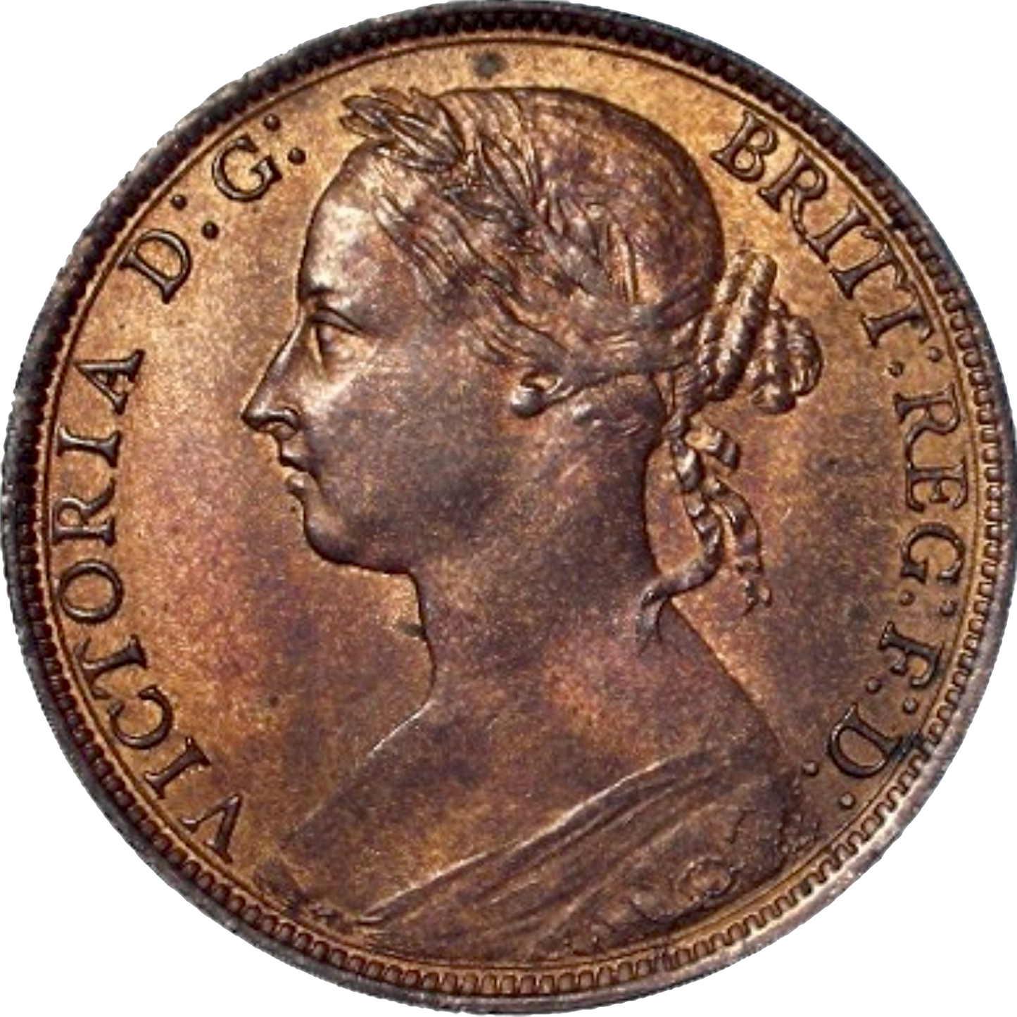 1883 Penny F118 Obv 12 Rev N  AUNC