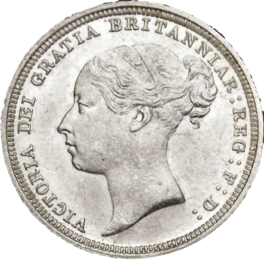 1883 Sixpence Third young head S3912 ESC 3255 Scarce UNC